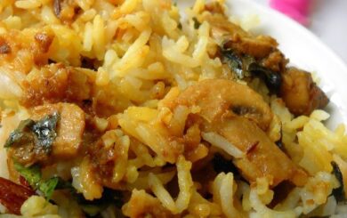 Awadhi Style Mushroom Dum Pukht Biryani