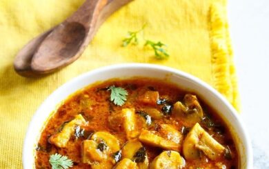 Methi Mushroom – Mushroom & Fenugreek Leaves Curry